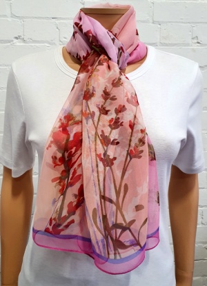 Scarf Floral Print with Boarder